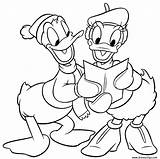 Coloring Pages Christmas Donald Duck Disney Daisy Cute Printable Colouring Chistmas Mickey Carol Colors Carolers Sheets Kids 1st Print Kawaii sketch template
