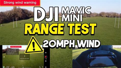 dji mavic mini range test  mph wind youtube