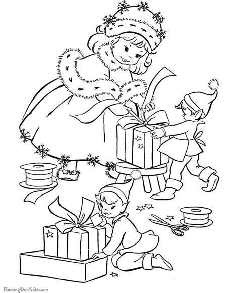christmas coloring pages elves
