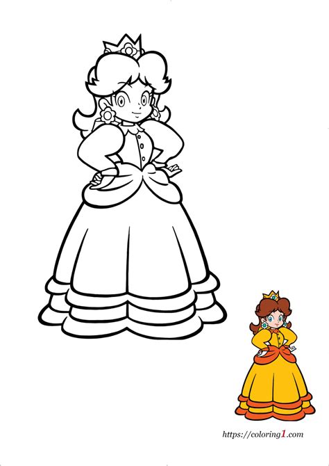 mario daisy coloring pages monicaaxstevens