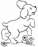 Coloring Dog Pages Playing Kids Print Running Template Printable Colouring Color Garden Puppy Dogs Baby Happy Sunflower Cartoon Clipart Pet sketch template