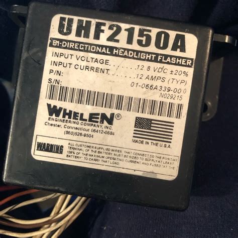 whelen uhfa bidirectional headlight flasher master distributor poshmark