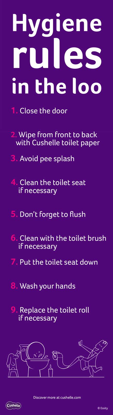 10 Important Bathroom Rules – With Printable Toilet Rules Cushelle