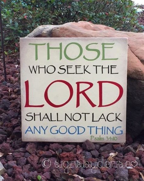 those who seek the lord shall not lack any good thing