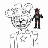 Lefty Coloring Fnaf Freddy Nights Five Yuss Background sketch template
