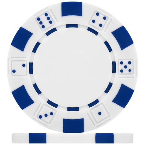 high quality white dice poker chips roll