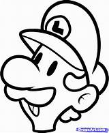 Luigi Mario Drawing Draw Easy Super Step Characters Coloring Game Cartoon Pop Drawings Character Do Kids Pages Vector Games Thing sketch template