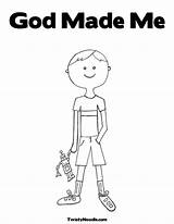 Coloring God Pages Made Comments Coloringhome sketch template