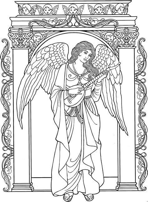 angel adult coloring pages  getdrawings