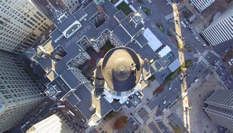 city hall drone footage captures rarely  view  william penn
