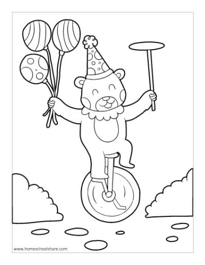 circus coloring pages homeschool share