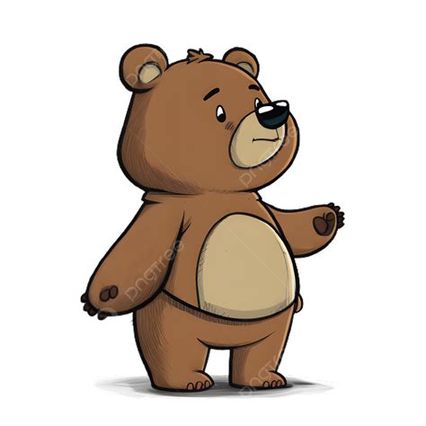 bear brown cute illustration  bear brown illustration png