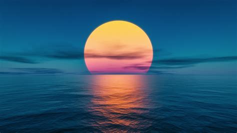 awesome sunset   ocean  wallpaper