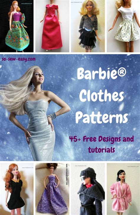 easy barbie clothes patterns  printable  printable