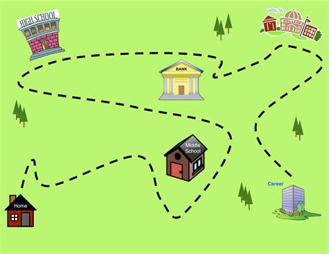 road map  house  school clip art library