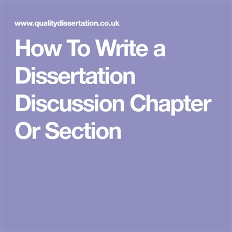 write  dissertation discussion  structure  examples
