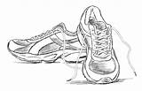 Shoes Shoe Sketch Illustration Drawing Vector Running Sneakers Sports Track Handmade Tennis Walking Stock Pair Detailed Field Getdrawings Consultants Xg sketch template