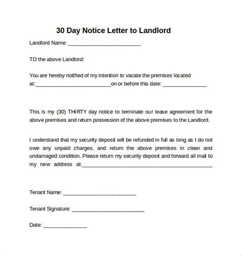 sample letter  day notice  landlord california