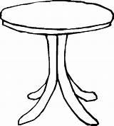 Table Coloring Pages Furniture Kids sketch template