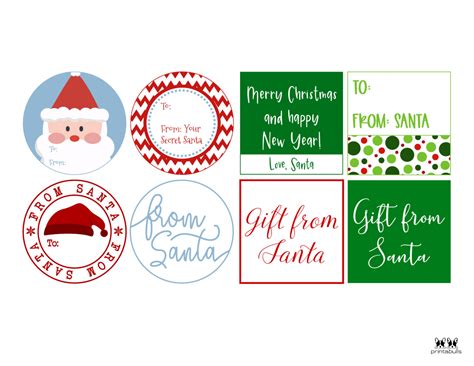 santa gift tags   printable tags labels printabulls