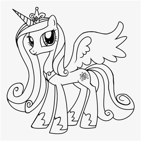 pony princess cadence coloring pages printable