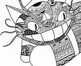 Ghibli Neighbor Catbus Totoro Zentangle sketch template