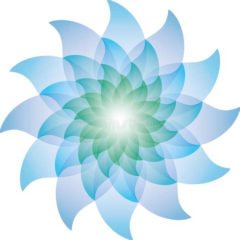 Beautiful Blue Lotus Flower Icon Stock Vector