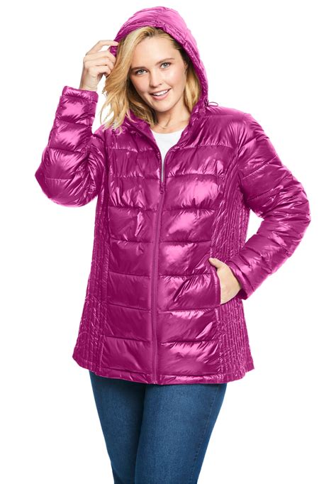 woman within women s plus size packable puffer jacket jacket