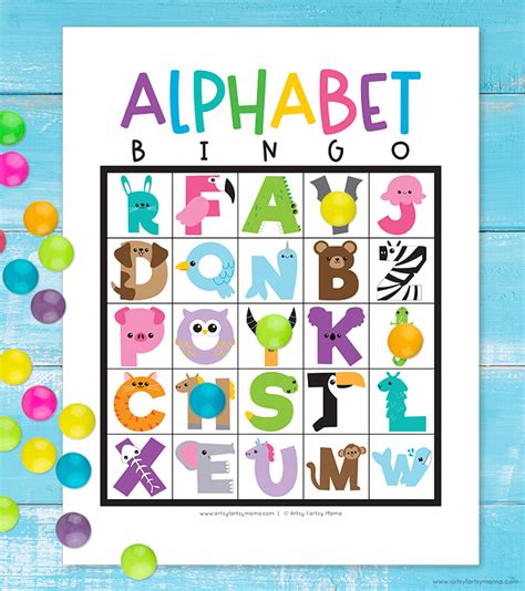 printable alphabet bingo artsy fartsy mama
