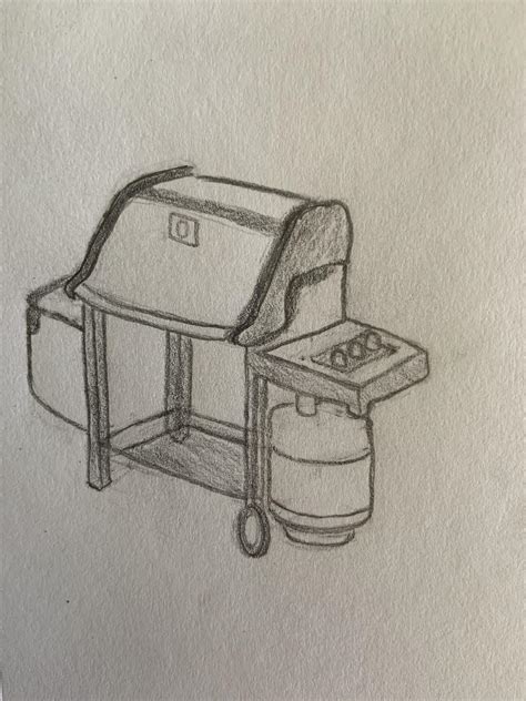 hand  drawing  barbecue grill rlearntodraw