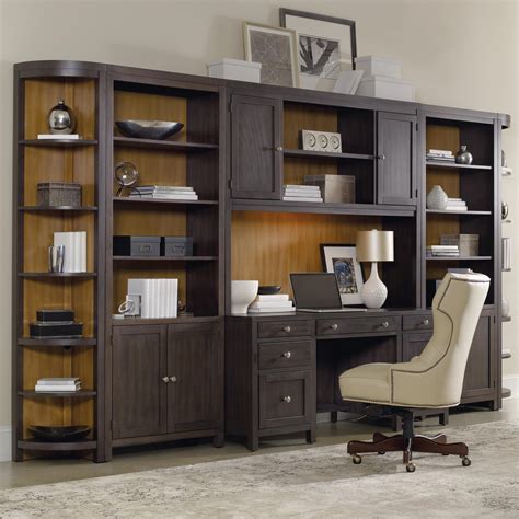 hooker furniture south park home office wall unit  computer credenza dunk bright