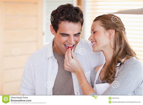 Couple Enjoys Cooking Together Stock Image Image Of Nutrition Lunch