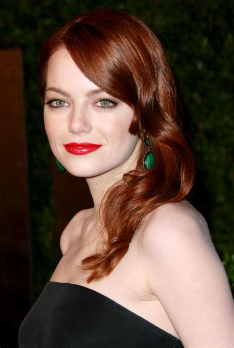 Emma Stone Proves Redheads Can Totally Rock Red Lips
