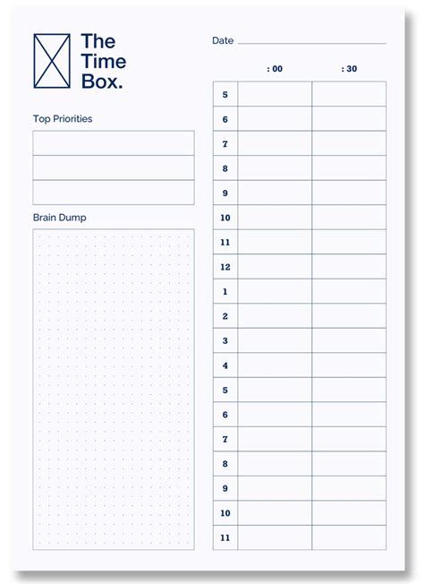 buy  time box daily time management planner time blocking