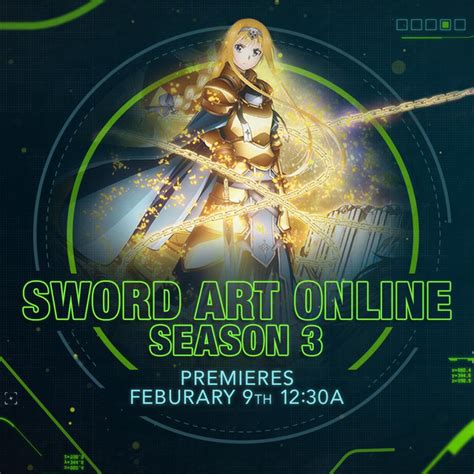 crunchyroll sword art online alicization anime hits toonami on february 9