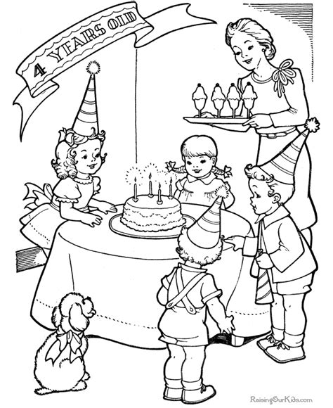 coloring pages  birthday party amanda gregorys coloring pages