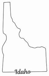 Idaho Outline State Silhouette Map sketch template