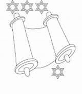 Coloring Hanukkah Pages Jewish Torah David Stars sketch template