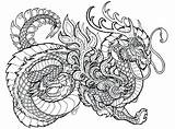 Dragon Coloring Pages Realistic Adults Getcolorings Real sketch template
