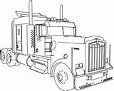 Kenworth Semi W900 Camiones Camion Rig Tractor Peterbilt Sheets Malvorlagen Traileros Carros Lujo Montables Mack sketch template