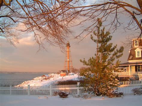 marblehead ma marblehead light in winter photo picture image