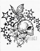 Coloring Pages Skull Printable Skulls sketch template