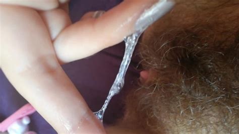 playing with my grool after orgasm wet hairy pussy sticky cum thumbzilla