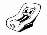 Car Seat Drawing Clipartmag Infant sketch template
