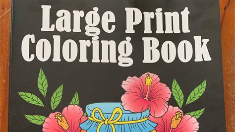 large print coloring book review youtube