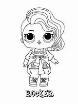 Lol Coloring Pages Doll Dolls Surprise Color Print Omg Swag Rocker Printable Girls Mc Kids Queen Bee Drawing Sheet Popular sketch template