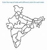 India Map Coloring Drawing Flag Printable Pages State States Blank Kids Print Vector Sheets Colouring Color Distressed Clipart Maps Pdf sketch template