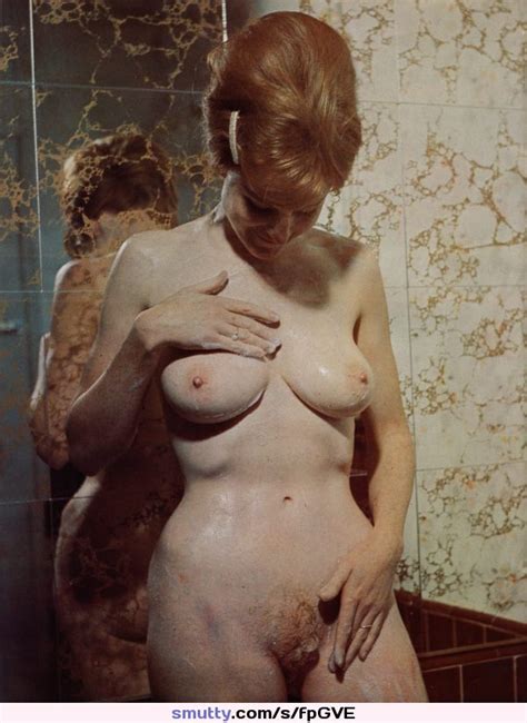 vintage redhead lathered up hairy pussy pic