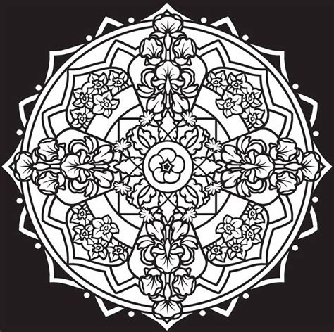 dover publications floral mandalas stained glass coloring