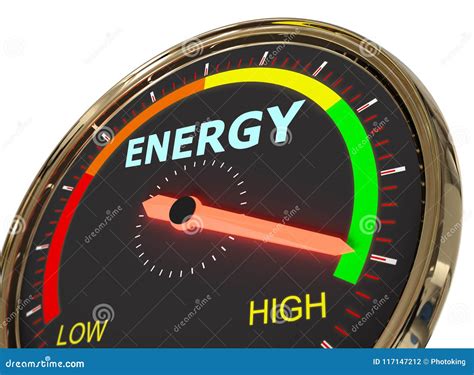 measuring energy level stock illustration illustration  energizing
